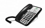 Corded telephone with adjustment of earpiece volume PANASONIC HT1056 FX Black White