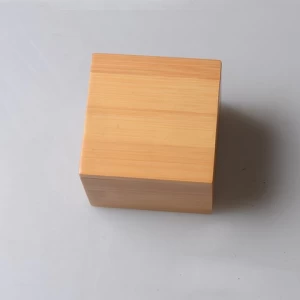 Creative custom logo solid wood box small gift packaging bamboo Wedding Luxury Jewelry ring Trinket Box