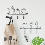 Creative Door&Wall Metal Hook Rack Hallway Clothes ,Hat Storage Key Hook