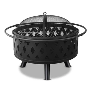 Creative round home garden balcony leisure brazier oven  fire pit wrought iron stove heating stove patio heater