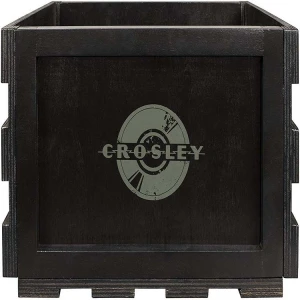 Crosley Record Storage Crate Holds up to 75 Albums, black