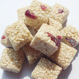 Crunchy Candy Of White sesame & cranberry clusters