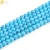 Import CSJA wholesale 8mm beaded blue turquoise crystal natural round stone jewelry loose bead for necklace making F225 from China