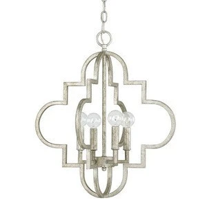 (C)UL &amp; ETL listed modern metal pendant chandelier lighting with brushed gold &amp; antique silver finish lantern