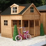 Custom design kids small wooden decorative children playhouse