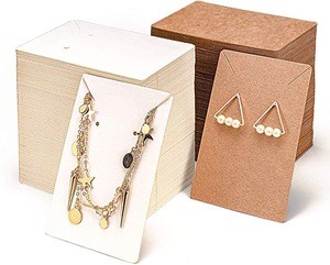 custom Earring Cards for jewelry Display Packaging Holder with Necklace Display Backs paper Cards