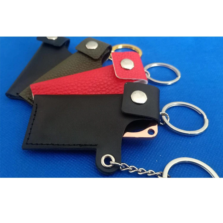 Custom key chain bag. Custom receive bag for door opener leather keychain key packet custom logo receive bag gift