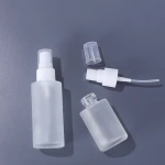 custom logo 1oz 15ml 30ml 50ml 100ml glass perfume bottle Frosted Cosmetic Glass Bottle 30ml flat shoulder glass dropper bottle