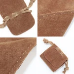 Custom Logo Velvet Pen Pouch Holder Single Pencil Bag With Rope For Rollerball /Fountain/Ballpoint Pen
