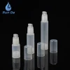 Custom made fancy white 50ml empty plastic airless lotion pump bottle for cosmetic
