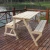 Import Custom made outdoor solid wood folding table and chair set anticorrosive wood garden combination set picnic table from China