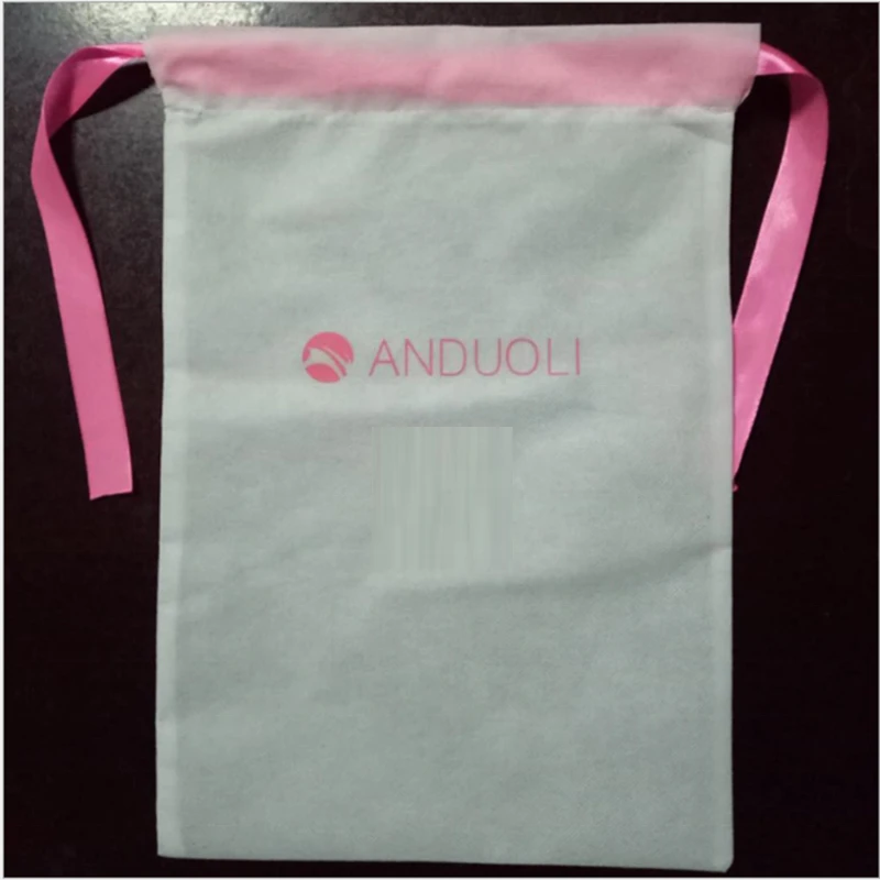 Custom Made Printing Logo Environmental Protection Personalized Color Gift Packaging Non-woven Fabric Bundle Mouth Bag
