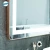 Custom Made Square Anti-fog Touch Screen aluminum Framed bath led mirror bathroom