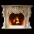 Import Custom Natural Stone White Marble Fireplace With Cherub Angle Statue from China