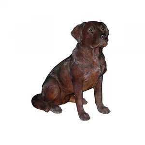 Custom Resin Craft Bronze figurines Schnauzer Dog Statue for Sale