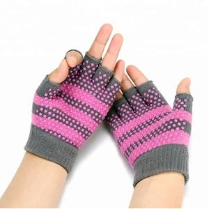 Custom Rubber Grip Palm Non Slip Yoga Gloves
