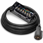 Custom weatherproof 7 pin connector plug cable electric traile wire harness kit