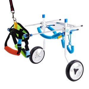 Customizable Logo Aluminum Adjustable Hind Limb Rehabilitation Training  Disabled Dog Wheelchair Pet Wheelchair XXS,XS,XSLW