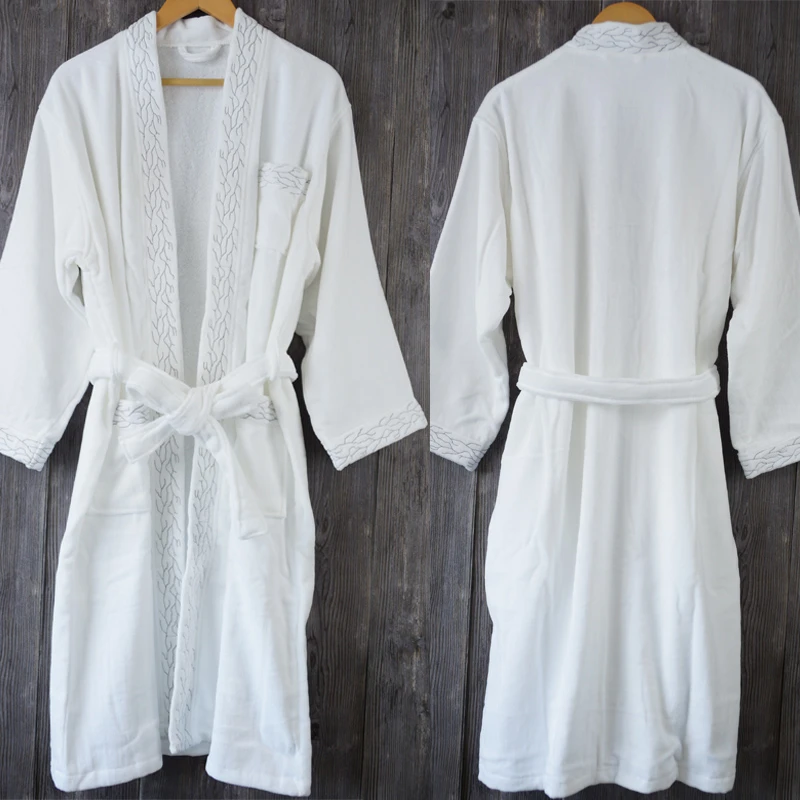 Customized high quality 100% cotton bathrobe hotel