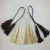 Import customized high quality braided leather cord with tassel fringe end for garment from China