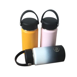 Customized lids 350ml wide mouth double wall stainless steel vacuum thermos flasks