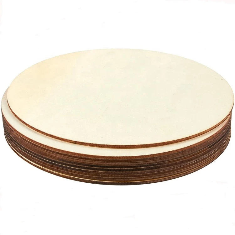 Customized Unfinished Wood Round Discs Laser Cut Wood Crafts Ornaments
