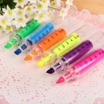 Cute Kawaii Fluorescent Syringe Watercolor Pens Highlighters Marker Pen Korean Stationery School Supplies