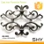 Import Decorative wrought iron flower leaves metal for wall gate fence from China