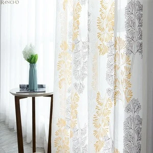 Designer customize superior quality flame retardant embroidery fabric curtain for bedroom windows best luxury curtain supplier