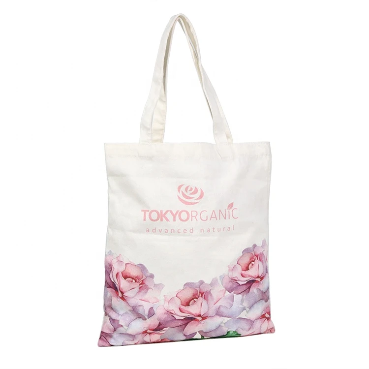 Digital Full Color Custom Print Cotton Canvas Tote Bag With Your Own Design