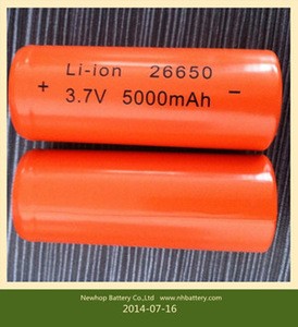 Digital products, power products, medical and security and other products lithium battery 5000mAh 3.7V 26650 supply