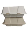 Disposable 100% biodegradable compostable green bagasse 9 &quot;lunch box