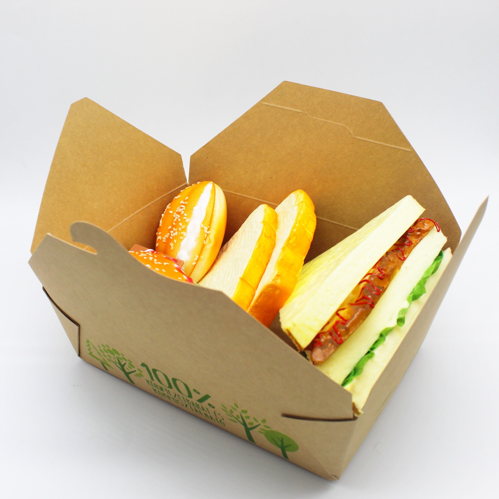 Buy Disposable Custom Printed Kraft Paper Fast Food Packaging Box from ...