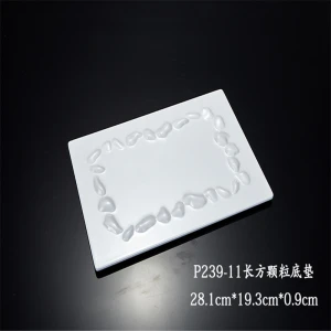 Disposable Plastic Tableware Cake Dish Square Plate Used Restaurant Dinnerware