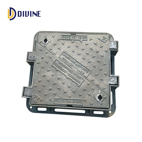 DIVINE  recessed 600*600  manhole cover made in china cast iron manhole cover