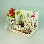 DIY assembled eco-friendly house toy handmade wooden doll toys