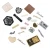 Import DIY Bag Parts Hardware and Accessories Zinc Alloy Leather Handbag Brand Logo Custom metal labels from China