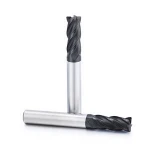 DOHRE Tungsten Alloy Cutter Lengthened Rounded Corners Milling Cutter 4F-D8xR0.5xd8x20x60.HRC55