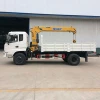 Dongfeng RHD right hand drive 15 tons dump truck with 6.3 tons crane engine 190hp