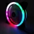 Import double ring led 4 color Case Cooling Fan 120mm 12cm 4pin male/female 3pin With LED Ring For Computer Water Cooler Color Fan from China