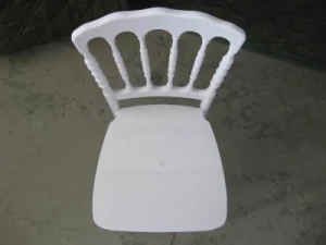Durable Acrylic Hotel Furniture White Color Resin Napoleon Dining Chairs