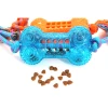 Durable Hollowed-out Colorful Training Rope Bone Shape Food Tpr Teeth Clean Pet Chew Dog Interactive Toy
