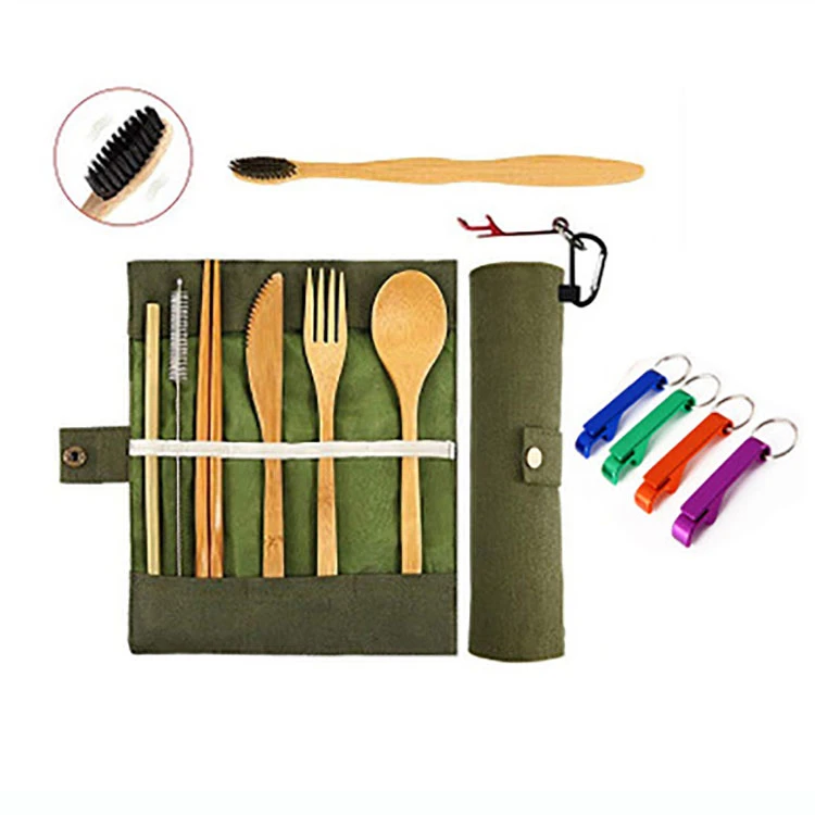 Eco-friendly bamboo cutlery spoon knife and fork set