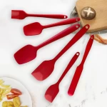 Eco-Friendly BPA Free Baking Pastry Non-Stick 6 Pieces Heat-Resistant Utensils Baking Tools Silicone Spatula Set