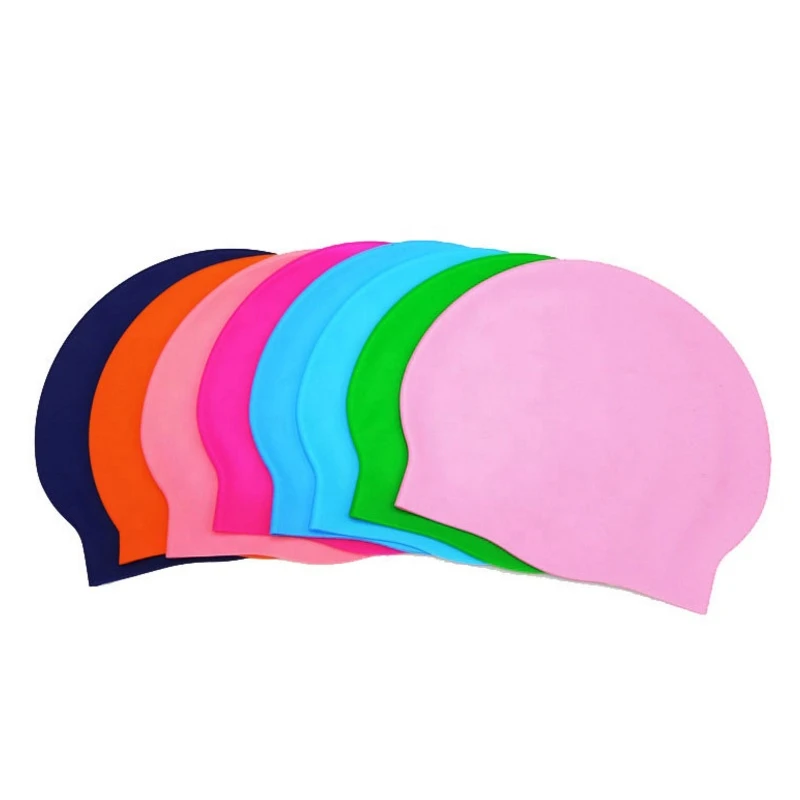 Eco-friendly 100% Silicone Solid Swim Cap with Custom Printing