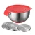 Import Eco friendly steel take away red salad bowl with lid Grater from China