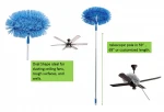 EcoClean Factory BSCI telescopic handle PVC bristle Ceiling  Fan Duster ,wall cleaning duster,Ceiling cobweb duster