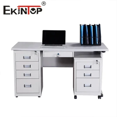Ekintop Small Work Desks Metal Table for Home Office Computer Desk