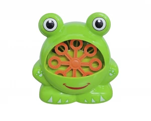 electric cartoon frog outdoor automatic blowing bubble machine toy with 120ML bubble soap water