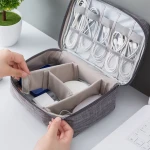 Electronics Accessories Digital Data Cable Storage Bag Earphone Wire Bag Pen Power Bank Travel Kit Case Pouch